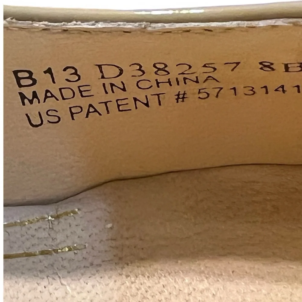 Cole Haan Nike Air Technology Elegant Patent Leather Nude Pumps Size 8B
